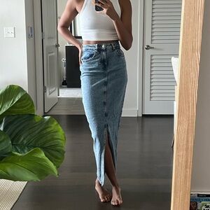 ASOS Denim Midi Skirt